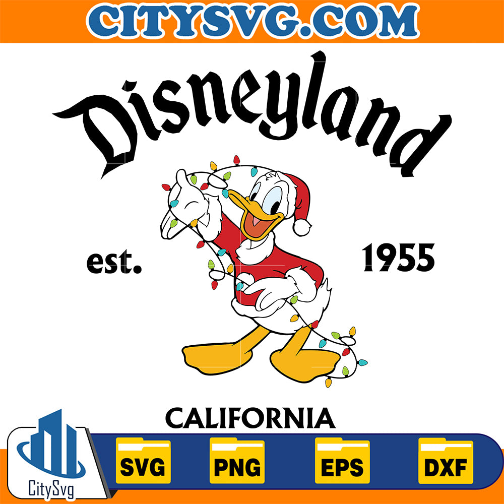 Disneyland-Est-1955-California-Donal-Christmas-Svg