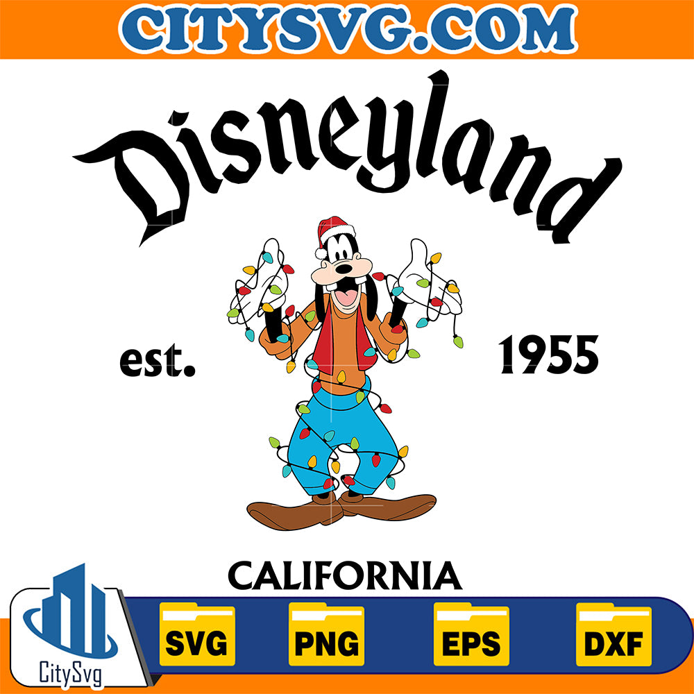 Disneyland-Est-1955-California-Goofy-Christmas-Svg