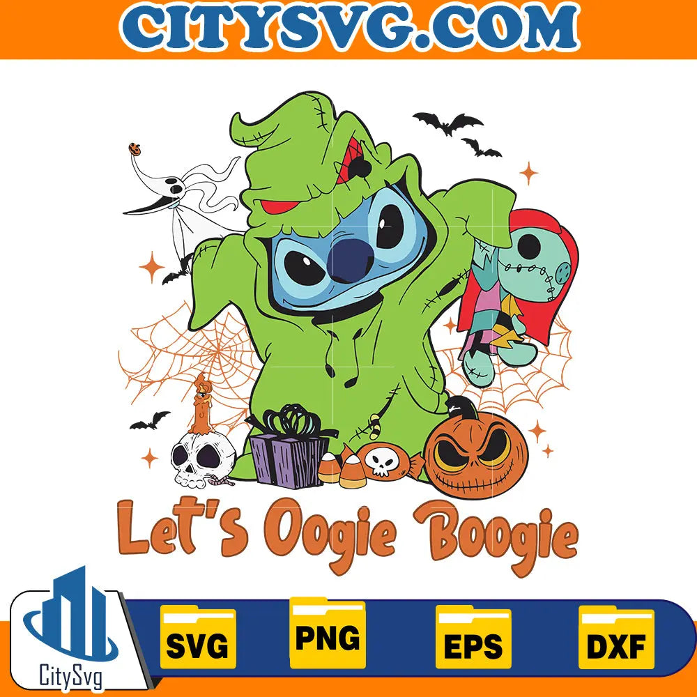 Stitch Halloween Let's Oogie Boogie Svg CitySvg