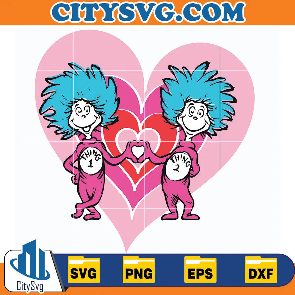 Dr Seuss Valentines Day Hearts Svg – CITYSVG