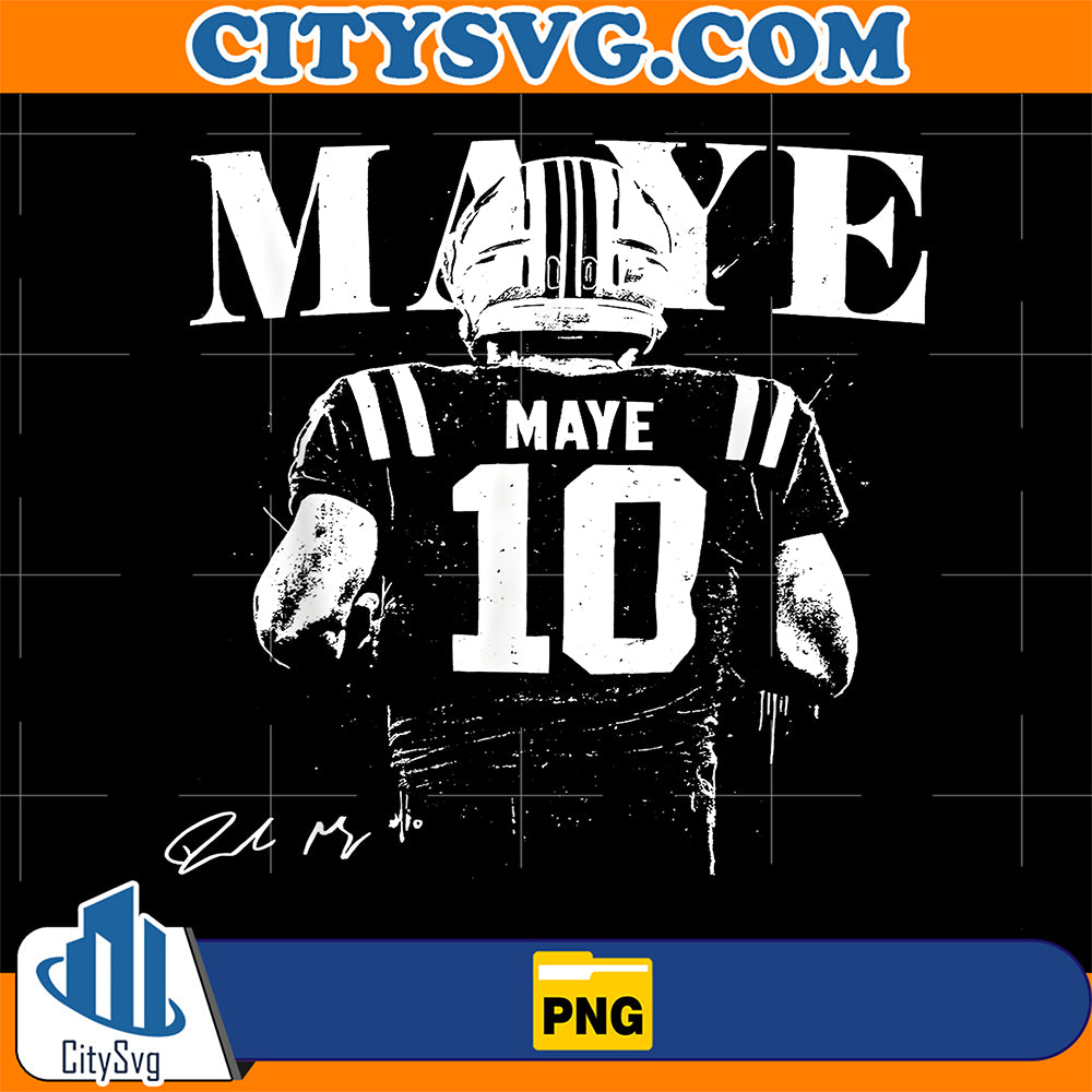 Drake-Maye-QB-Football-Png