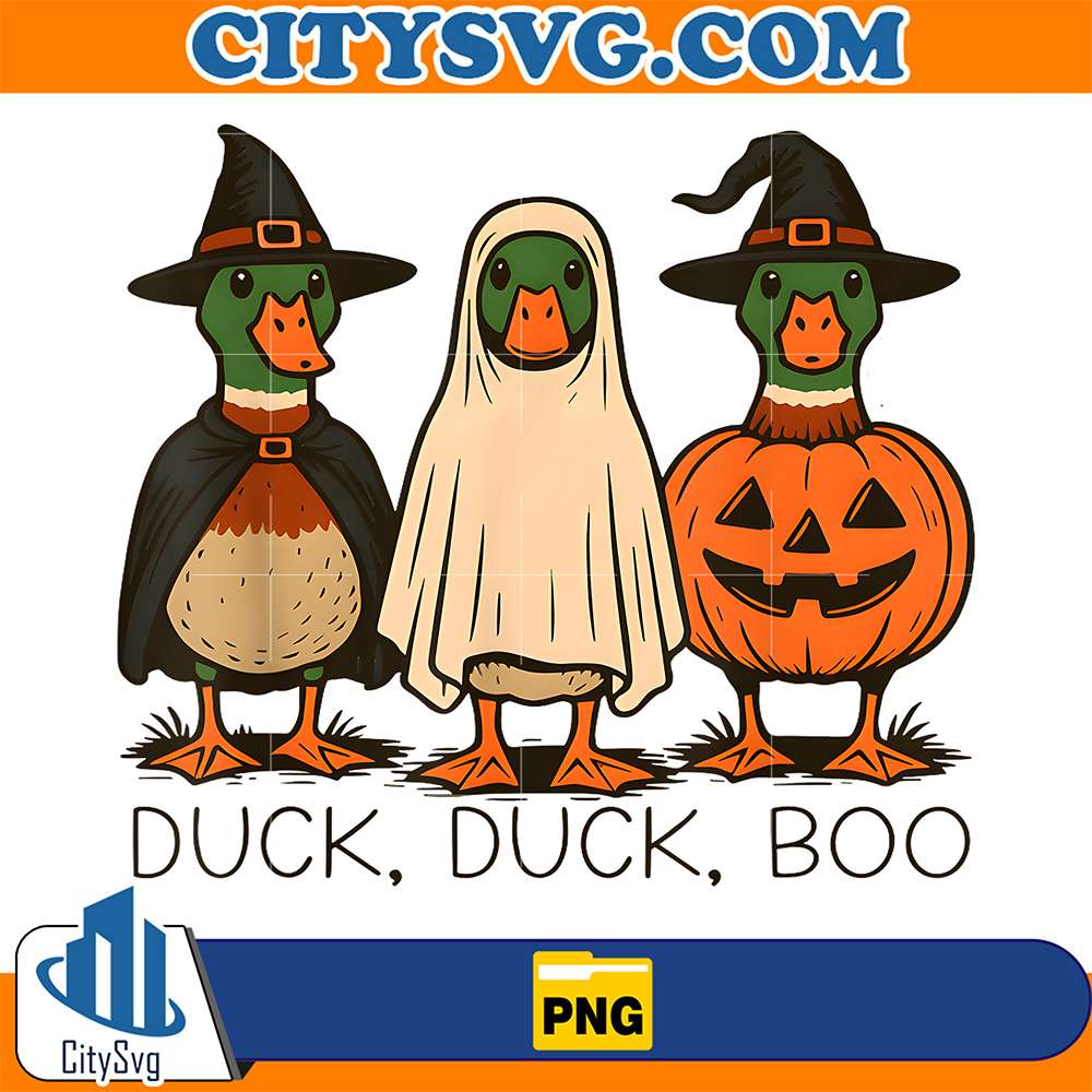 Duck Duck Boo Funny Halloween Costume Duck Png CitySvg