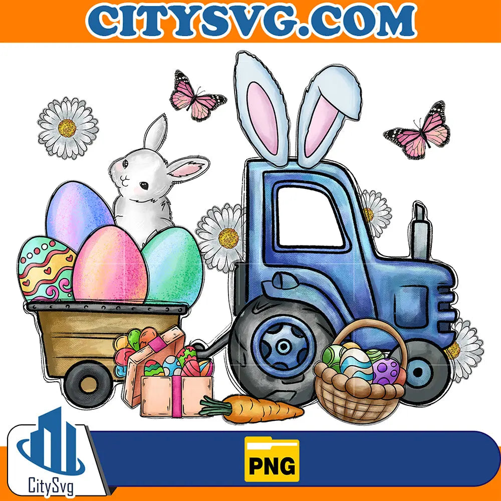 EasterTractorSublimationPng