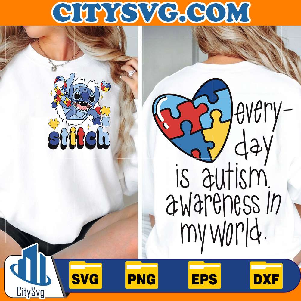 Every-day-Is-Autism-Awareness-In-My-World-Stitch-Svg