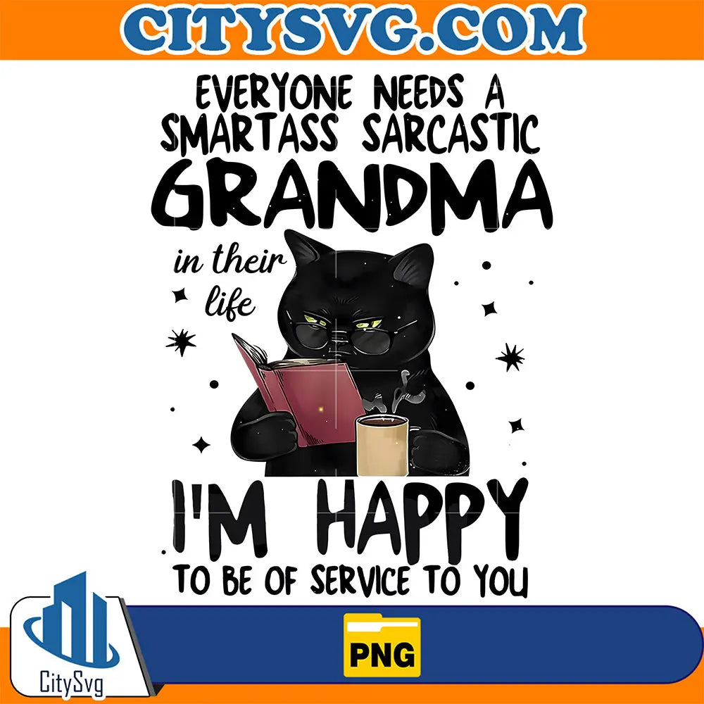 EveryoneNeedsASmartassSarcasticGrandmaCatPng