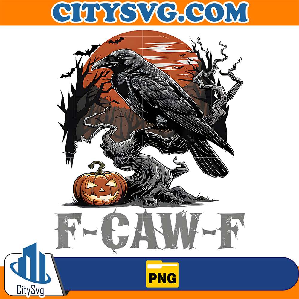 F-Caw-F-Funny-Raven-Gothic-Crow-Black-Bird-Halloween-Png