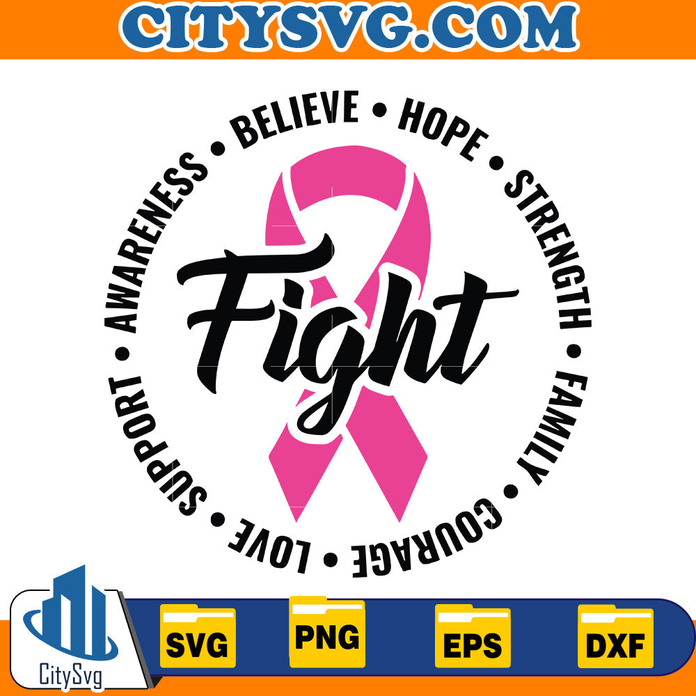 Fight Cancer Svg CitySvg