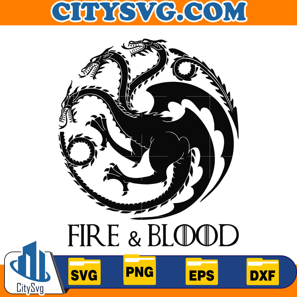 Fire and blood Svg CitySvg