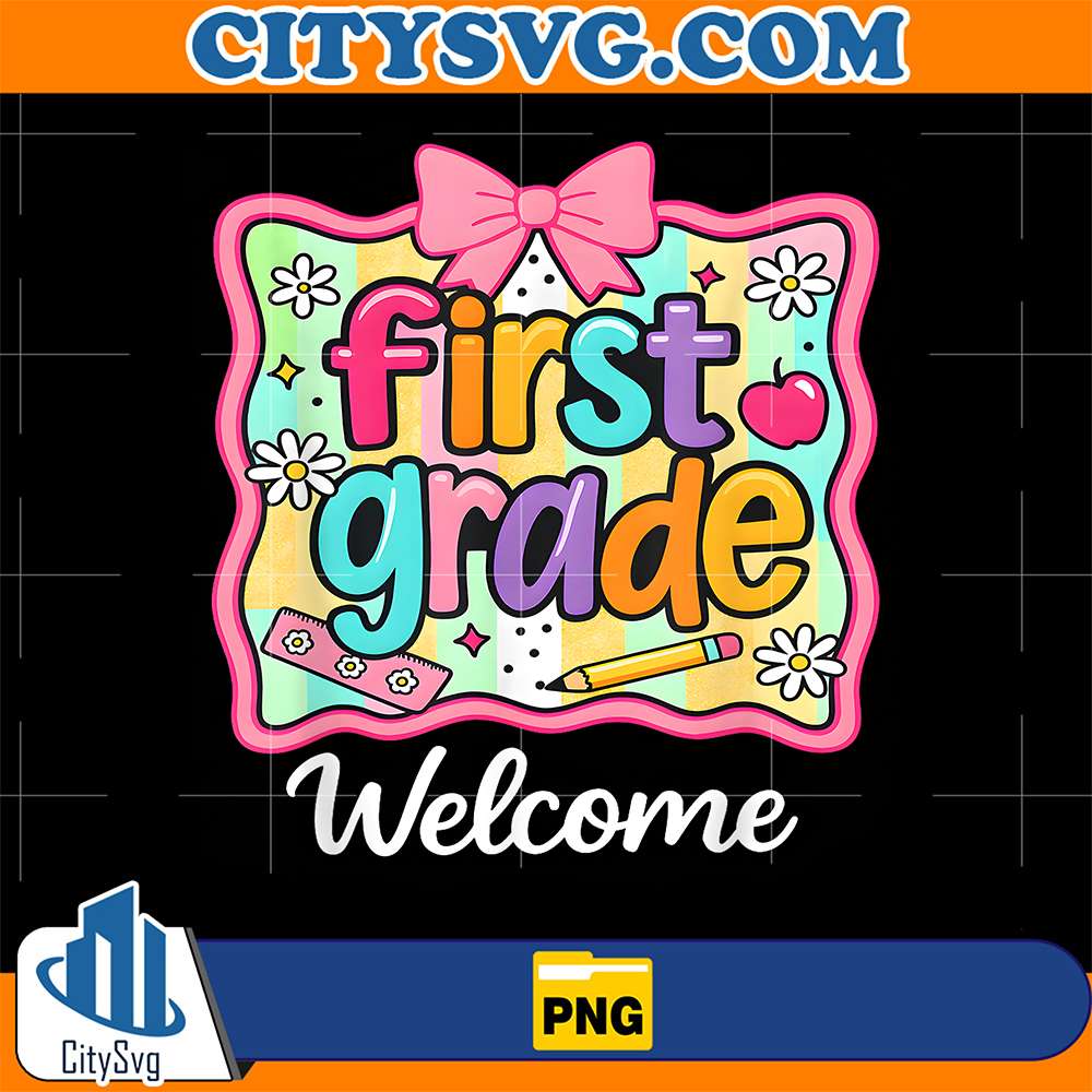 First-Grade-Boy-Girl-Back-to-School-Design-Hello-First-Grade-Png
