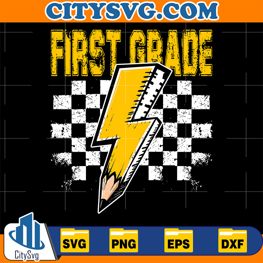 First-Grade-Lightning-Pencil-Svg