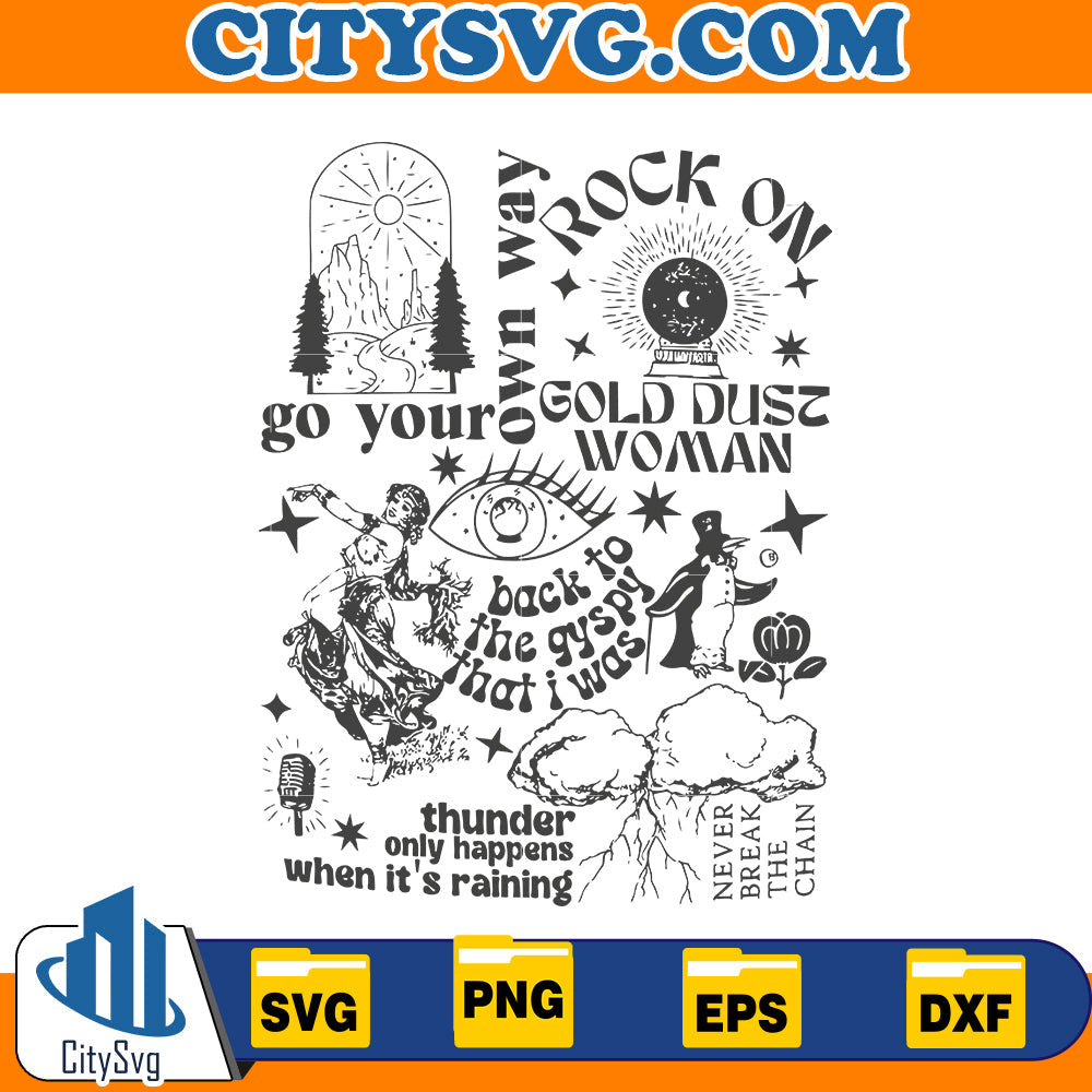 Fleetwood Mac Tour Go Your Own Way Svg CitySvg