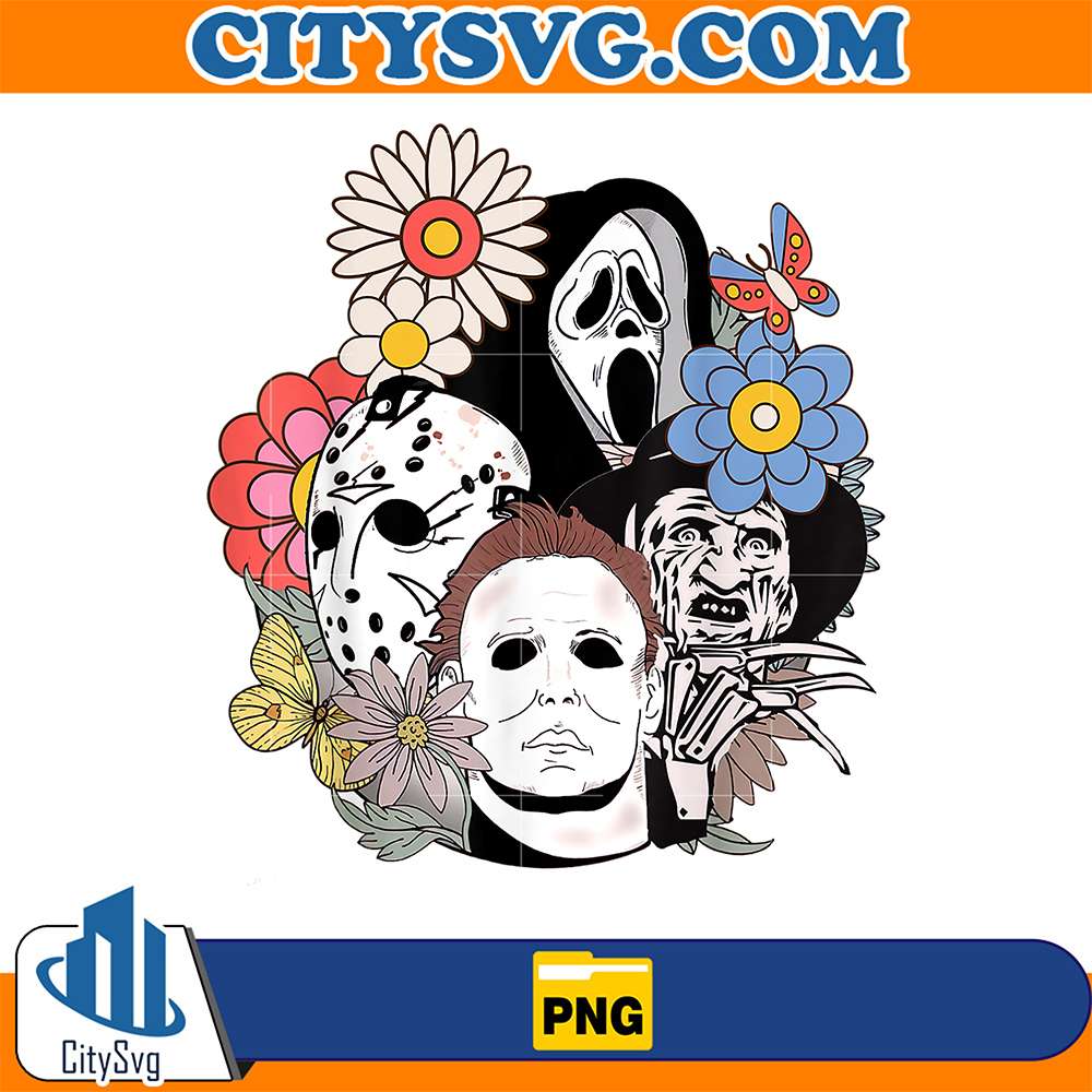 Floral-Horror-Characters-Halloween-Png-1