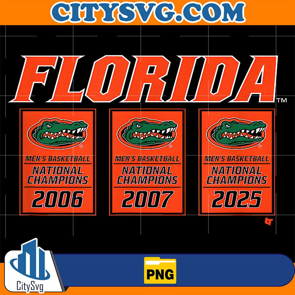 Florida-Gators-Basketball-2025-NCAA-Champions-Banners-Png