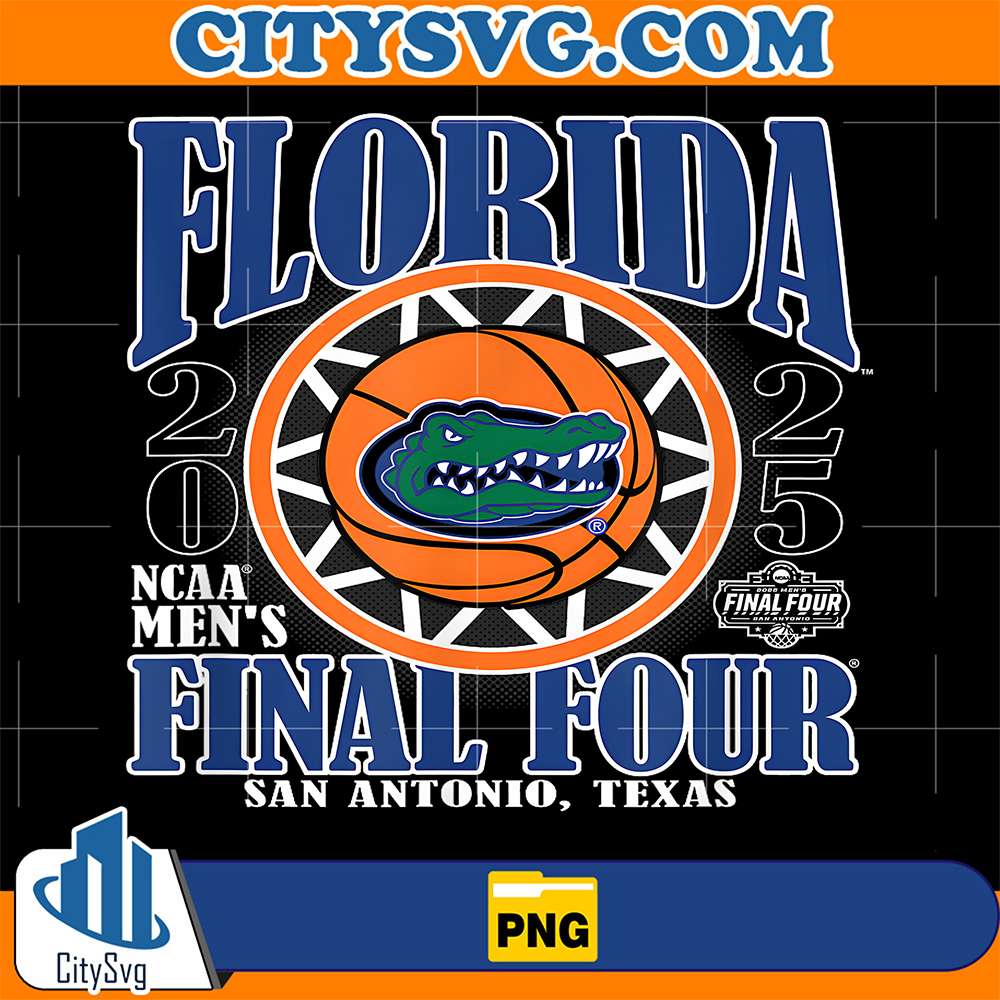 Florida-Gators-Final-Four-2025-Men-s-Basketball-Burst-Orange-Png