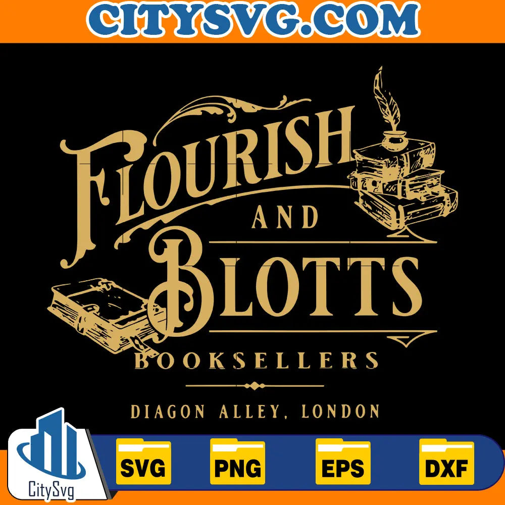 Flourish and Blotts Svg CitySvg