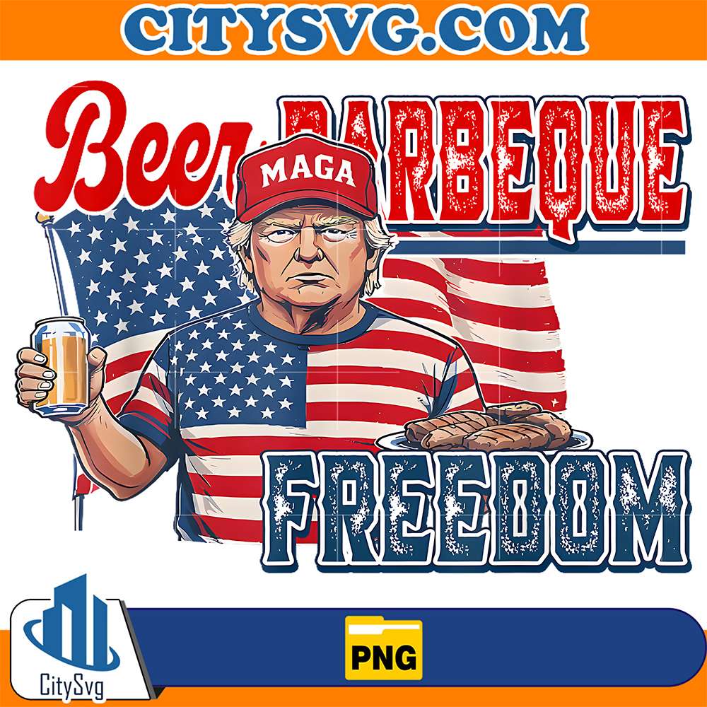 Fourth-Of-July-Trump-BBQ-Beer-And-Freedom-Red-White-Blue-Png