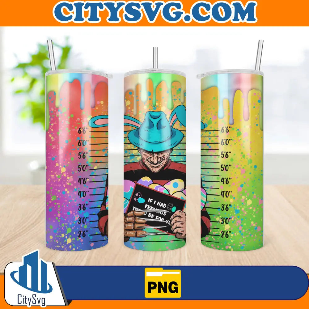 FreddyKruegerEasterTumbler20OzDesignPng