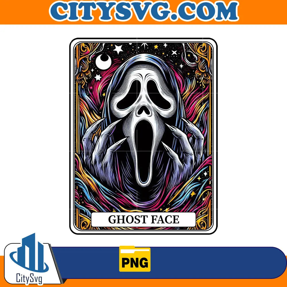 Horror tarot card Ghost Face Png CitySvg