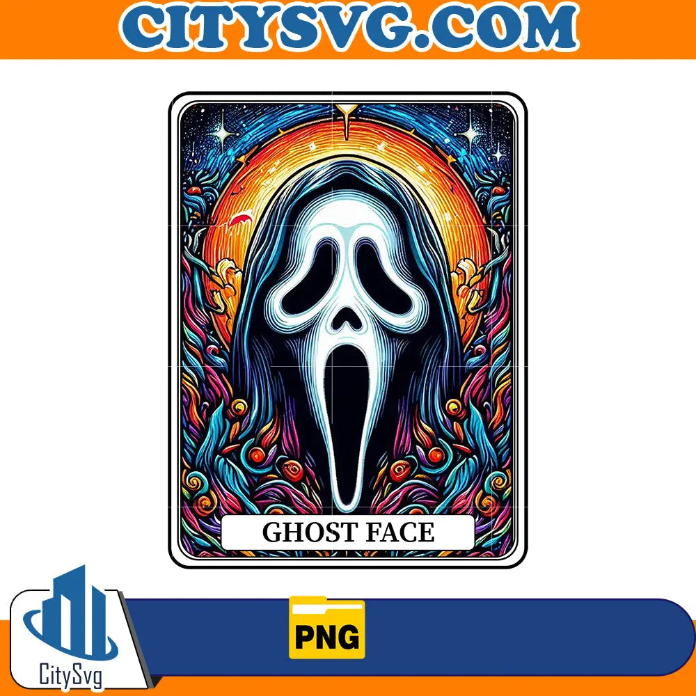 Horror tarot card Ghost Face Png CitySvg