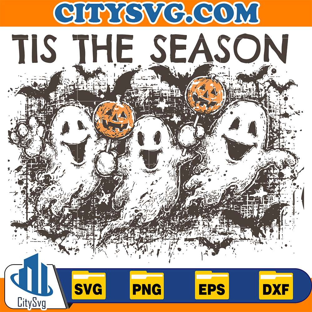 Ghosts-Tis-The-Season-Checkered-Halloween-Svg