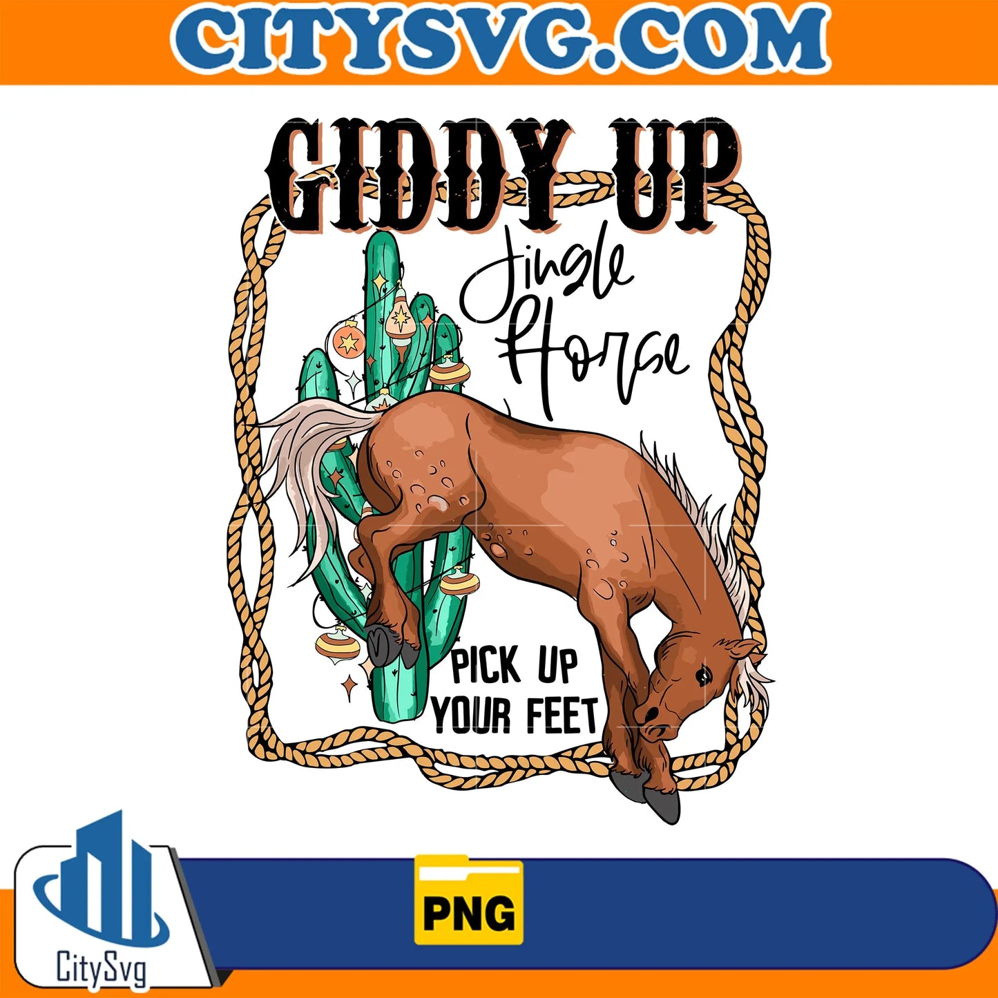 GiddyUpJingleHorsePickUpYourFeetChristmasPng11