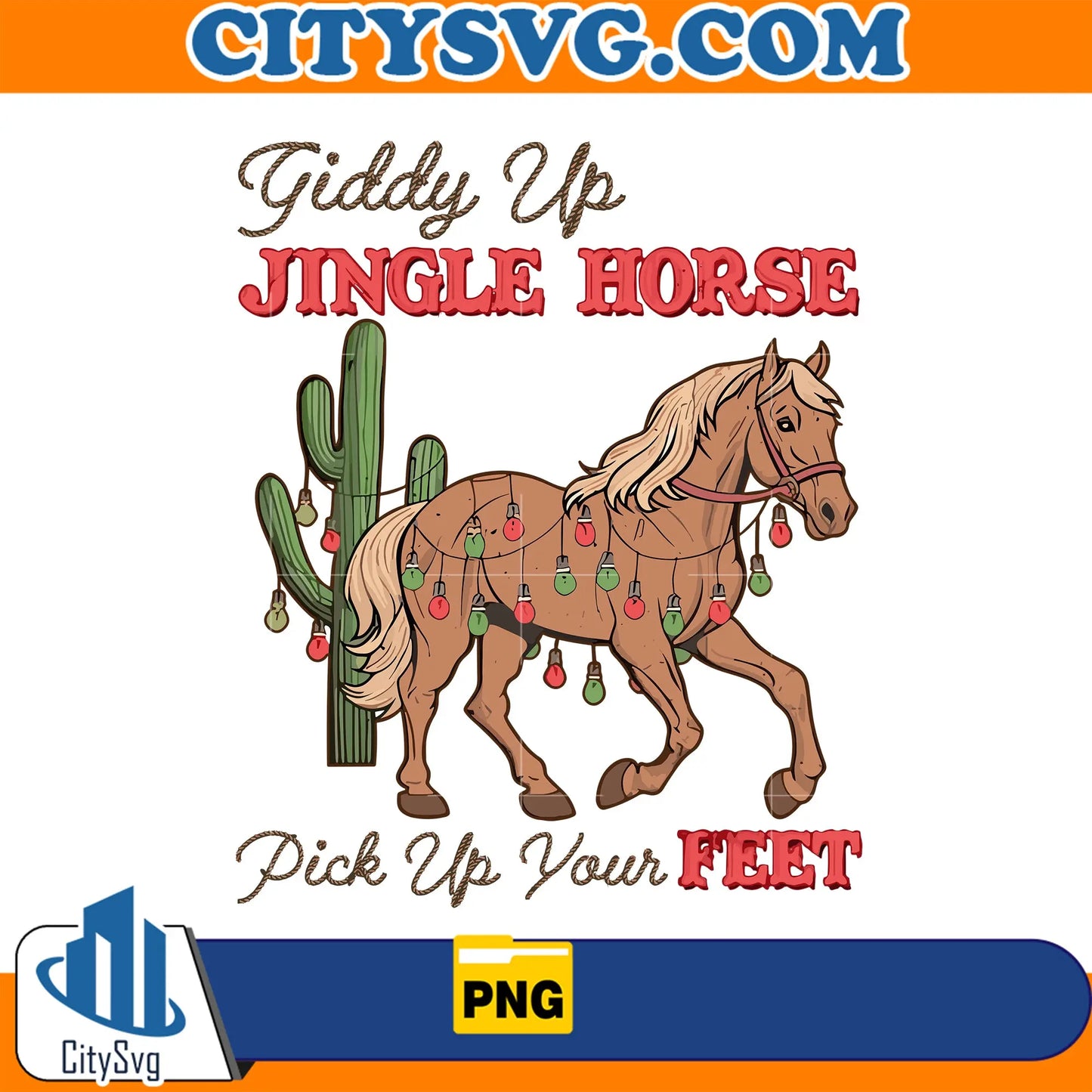 GiddyUpJingleHorsePickUpYourFeetChristmasPng14