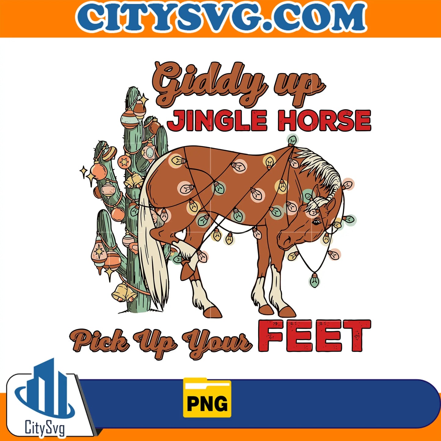 GiddyUpJingleHorsePickUpYourFeetChristmasPng16