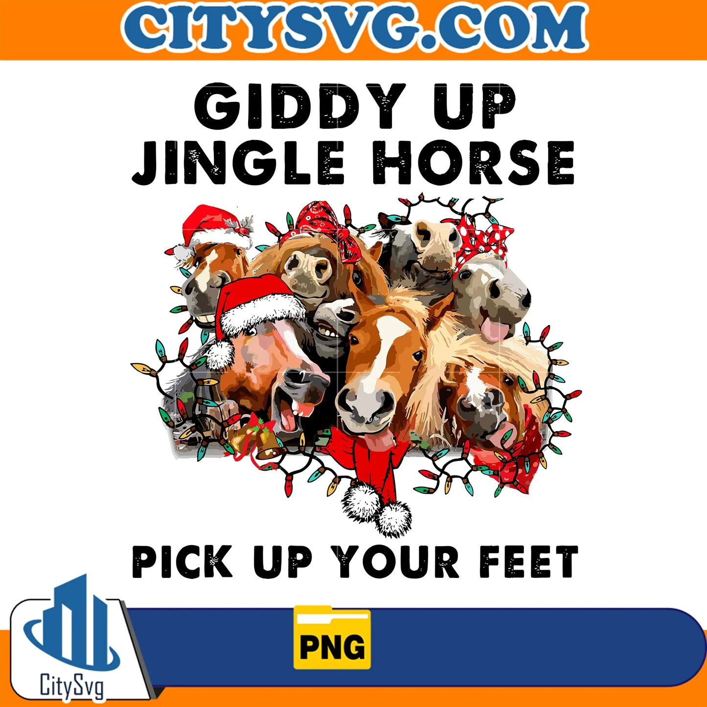 GiddyUpJingleHorsePickUpYourFeetChristmasPng5