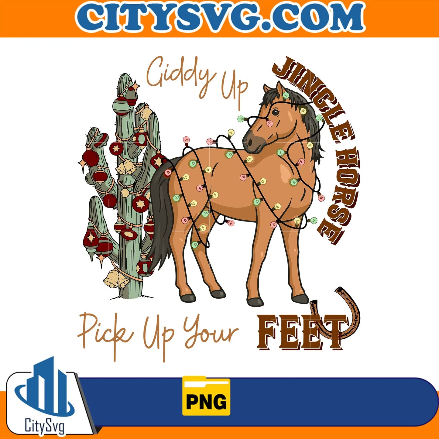 GiddyUpJingleHorsePickUpYourFeetChristmasPng9