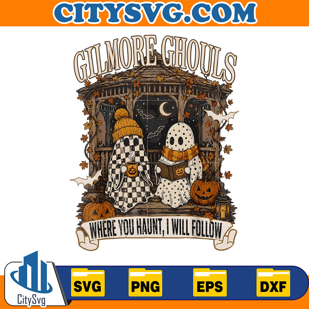 Gilmore-Ghouls-Where-You-Haunt-I-Will-Follow-Halloween-Books-Svg
