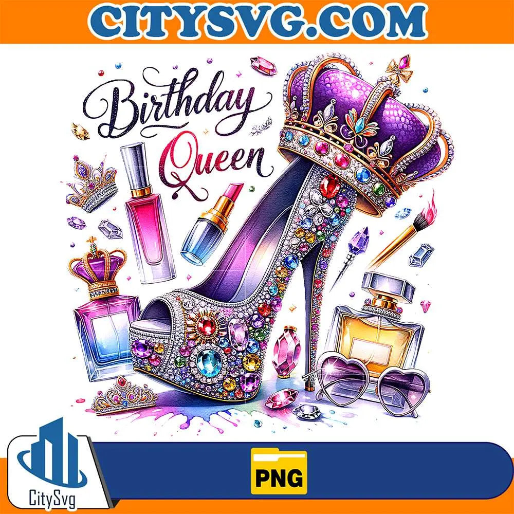 Glitter-Birthday-Queen-Png
