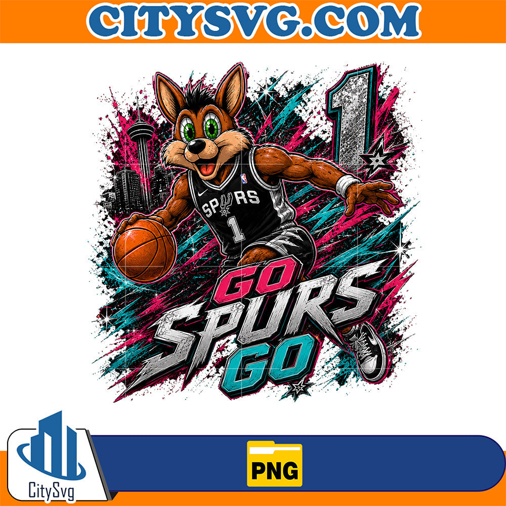 Go-Spurs-Go-Mascot-Basketball-Png-9