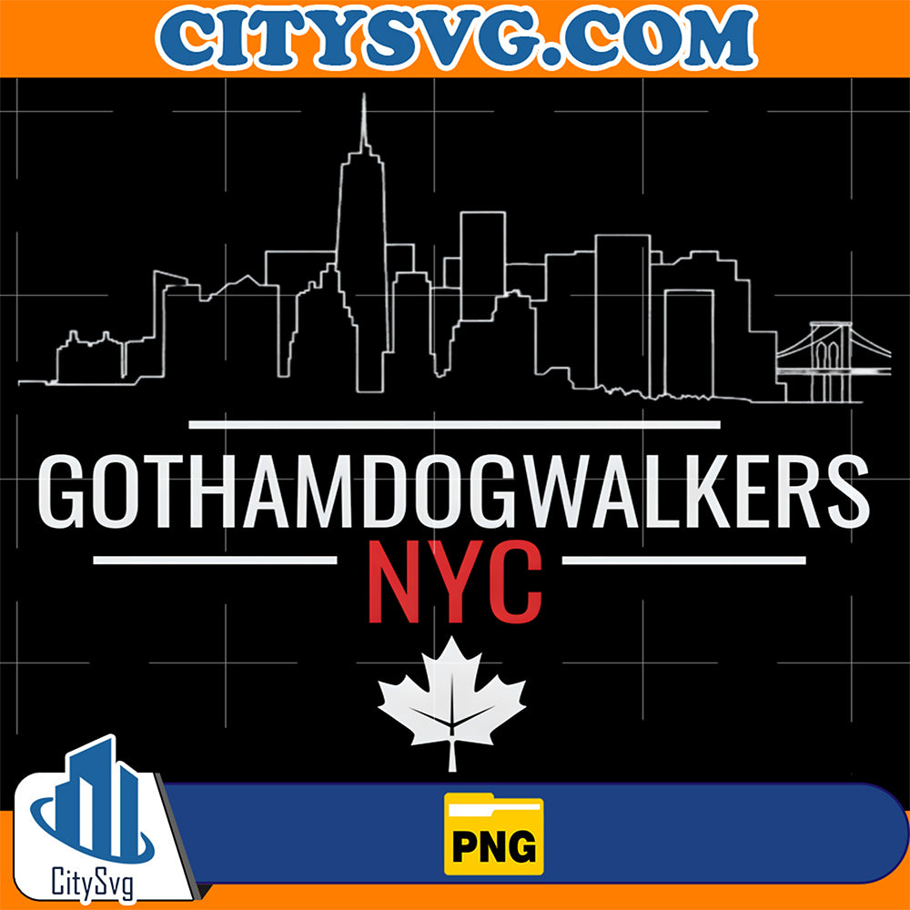 Gotham-Dog-Walkers-NYC-Png-New-York-City-Skyline-Pet-Lover-Png-Urban-Dog-Walker-Png-Modern-Minimalist-City-Png
