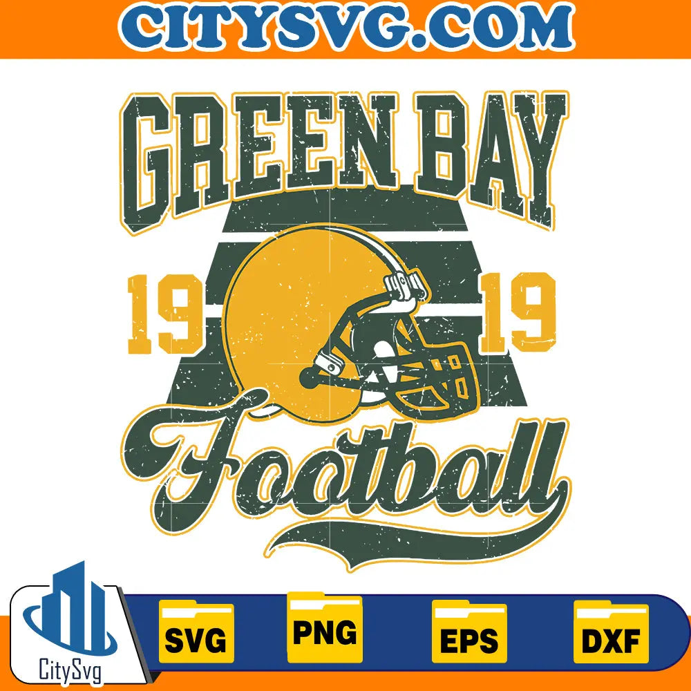 Green Bay Football Svg CitySvg