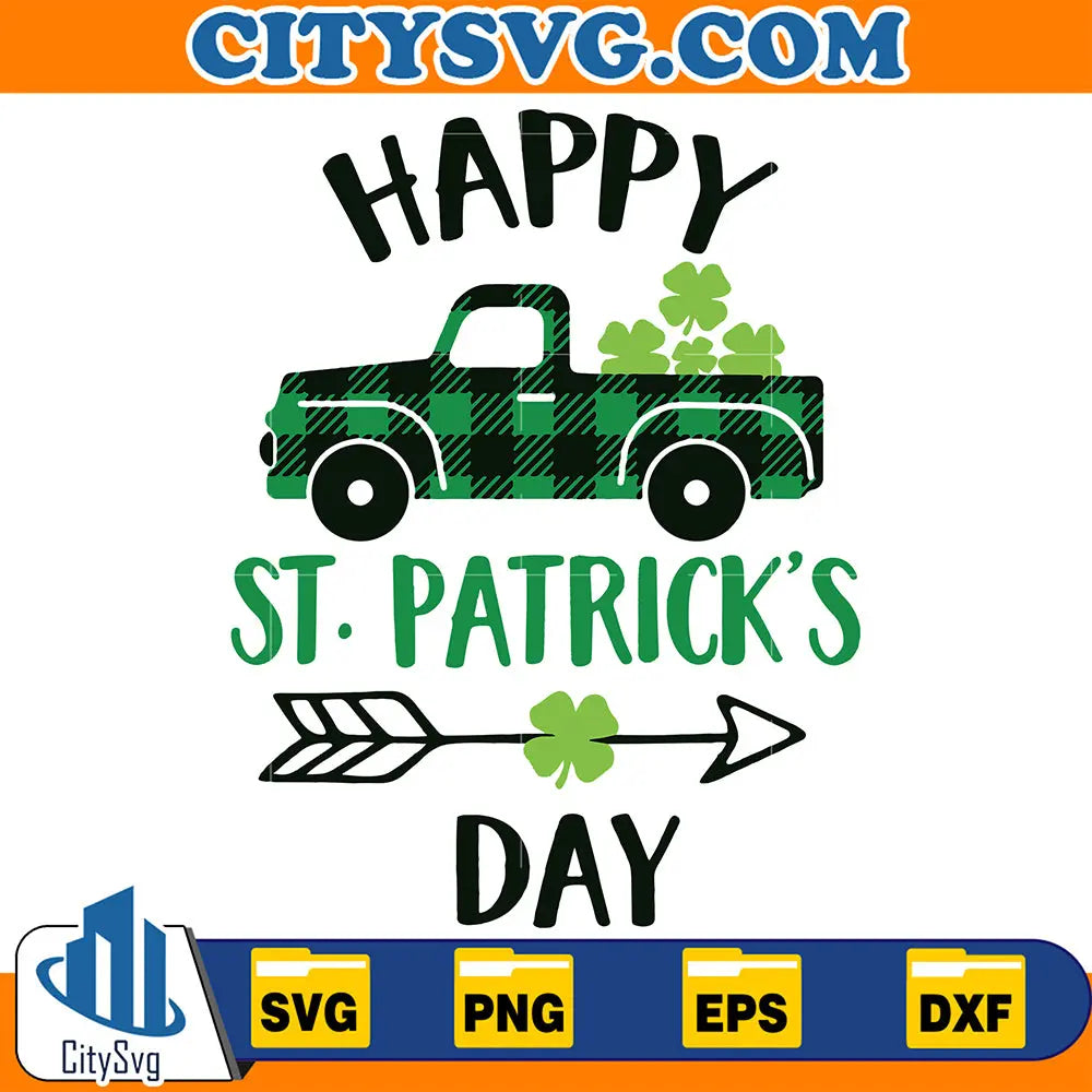 GreenTruckHappyStPatricksDaySvg