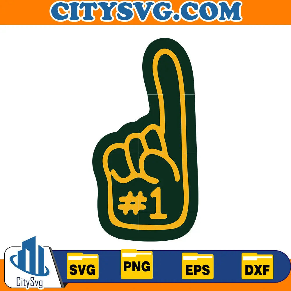 #1 Green Bay Packers Svg CitySvg