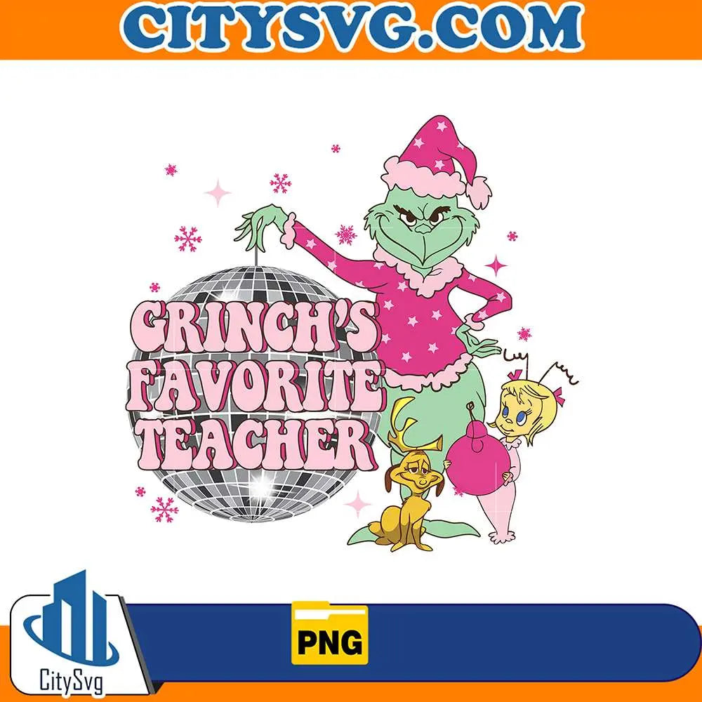 GrinchFavoriteTeacherChristmasPng