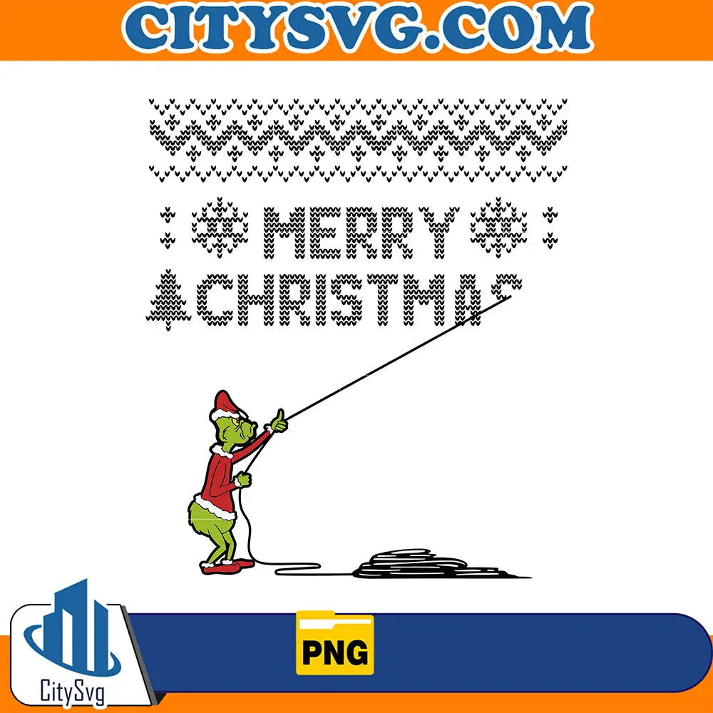 GrinchMerryChristmasSantaVibePng