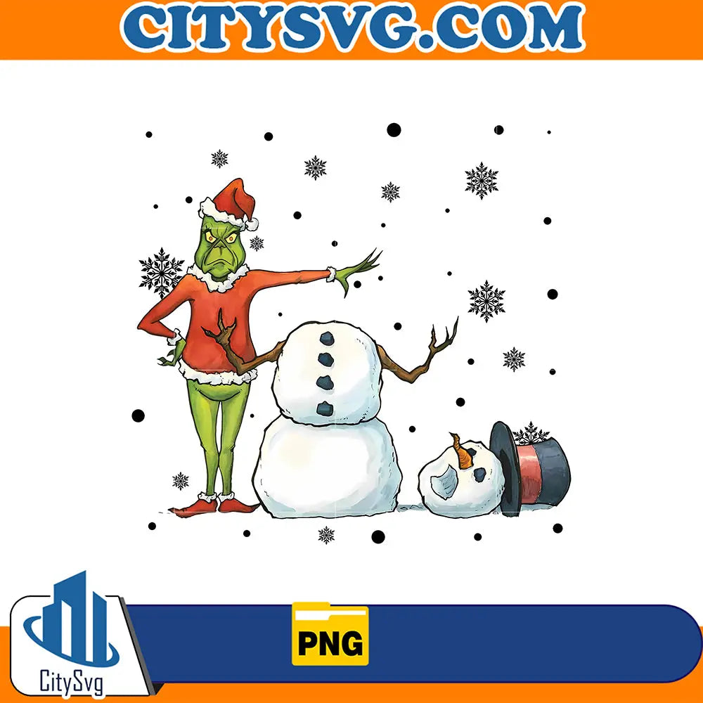 GrinchSantaAndSnowmanChristmasPng