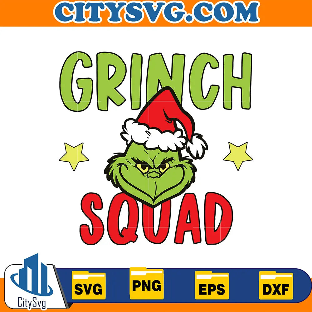 GrinchSquadSantaHatSvg