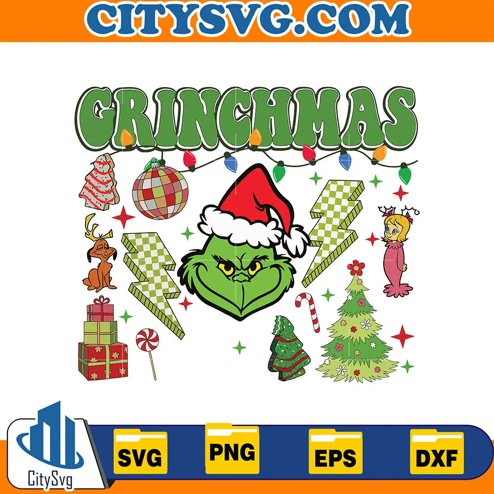 GrinchmasGrinchFaceChristmasOrnamentSvg