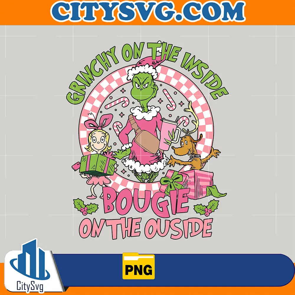 GrinchyOnTheInsideChristmasFriendsPng