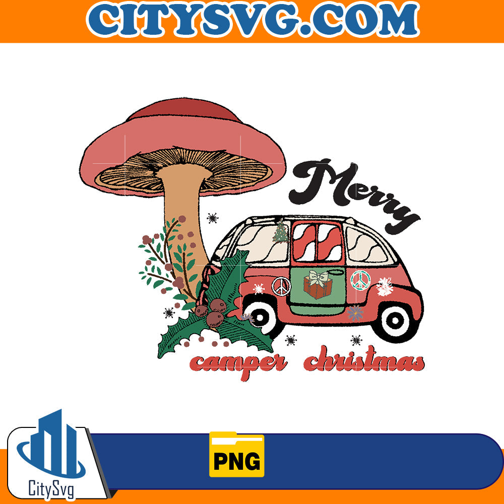 Merry Camper Christmas Png CitySvg