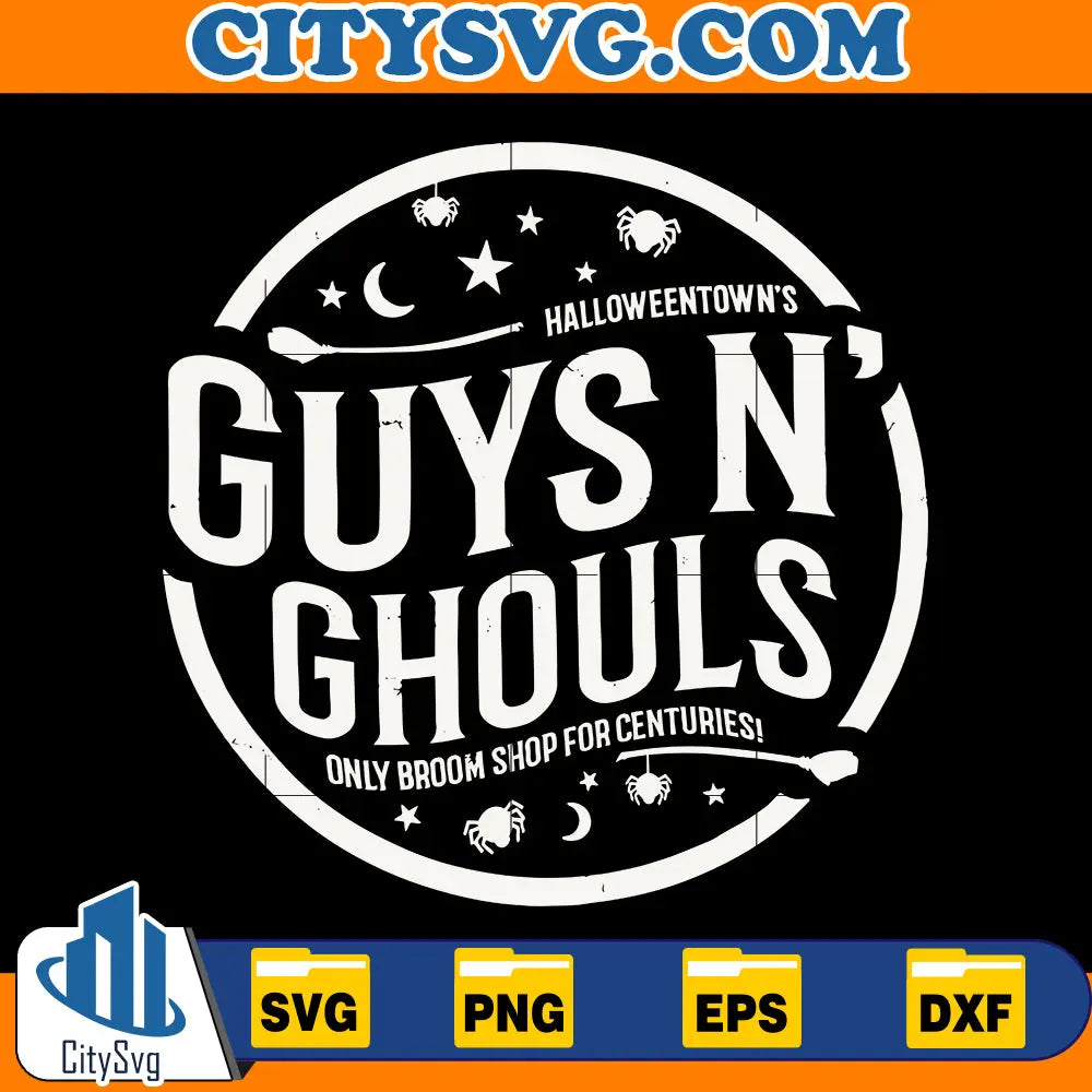 Guys and Ghouls Halloweentown Broom Shop Svg CitySvg