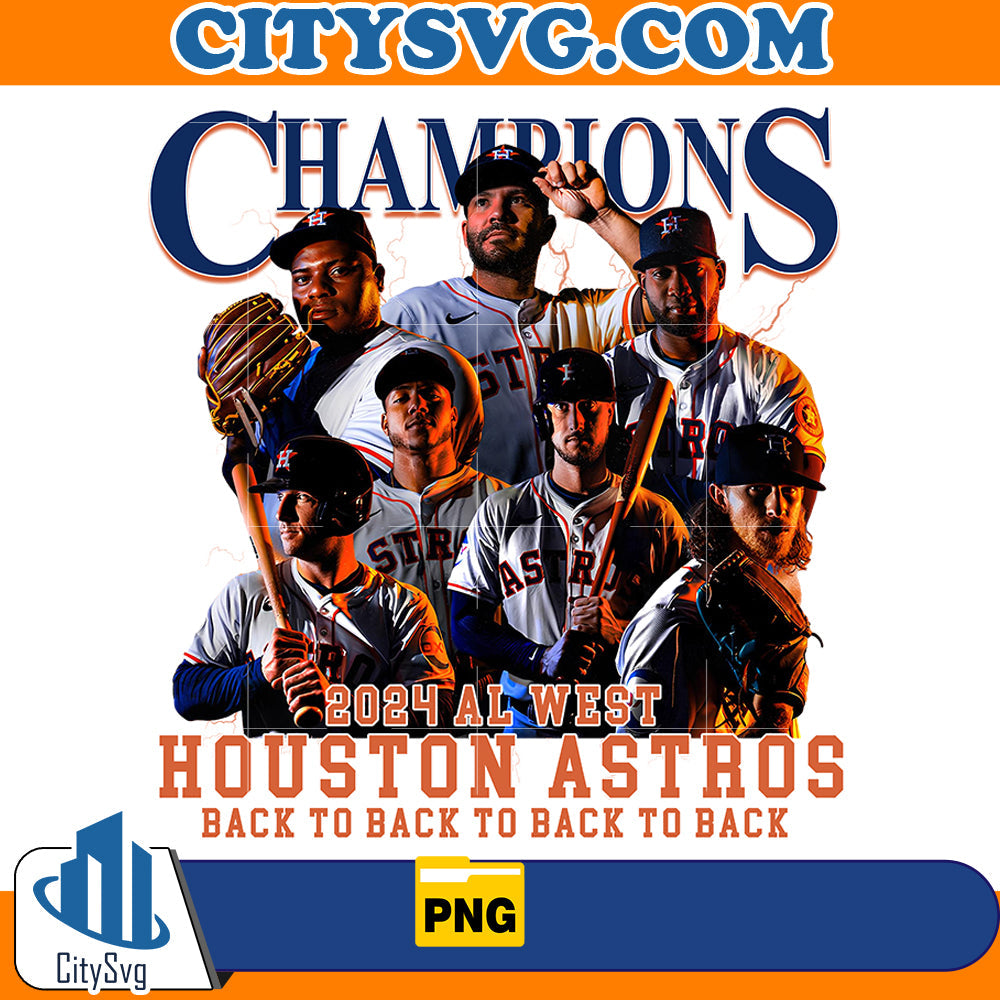 Champions 2024 Al west houston astros Png CitySvg