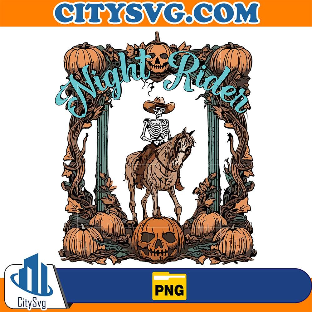 Halloween-Night-Rider-Skeleton-Cowboy-Png