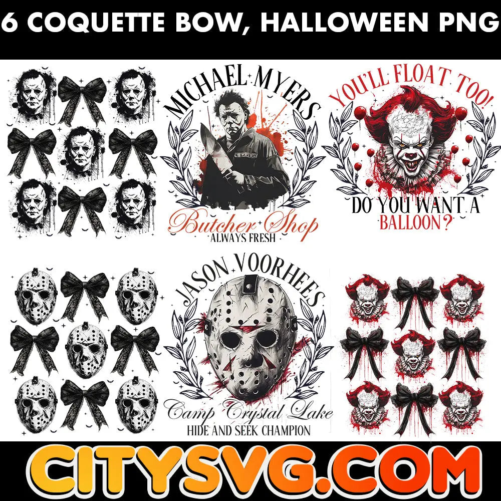 Coquette Bow Halloween png, Digital Download CitySvg