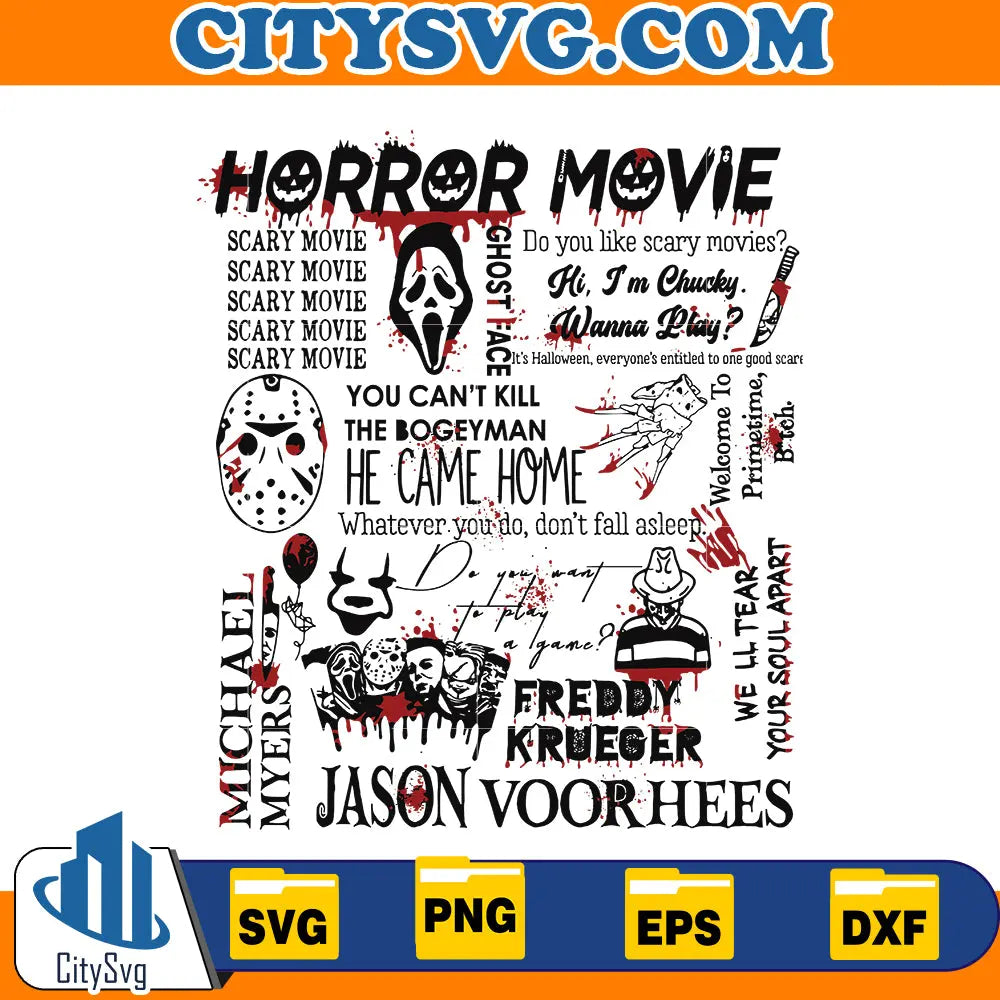 Halloween Horror Movie Characters Svg CitySvg