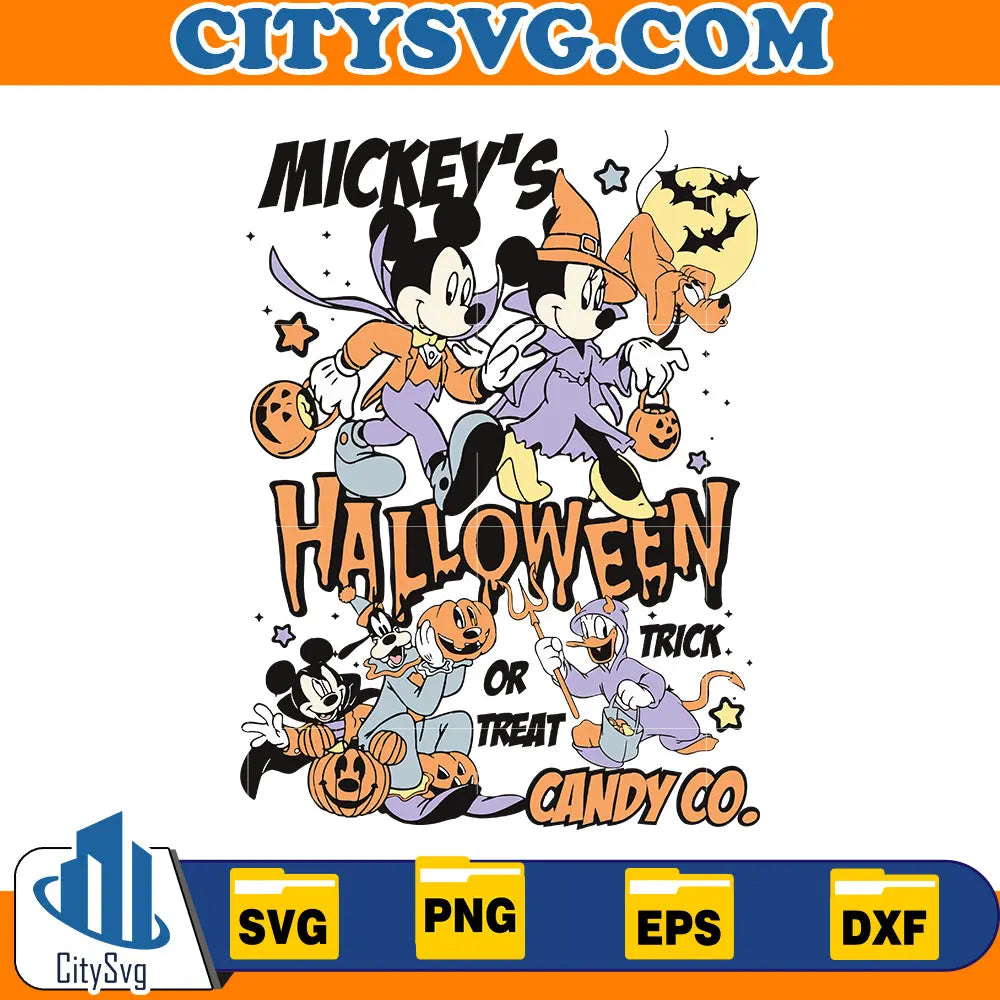 Mickey's Halloween Trick Or Treat svg CitySvg