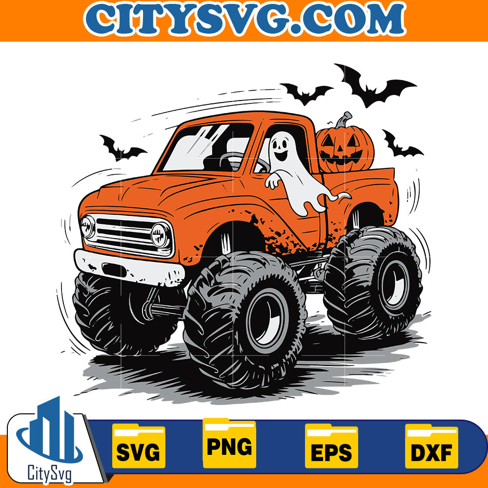 Halloween Truck Svg CitySvg